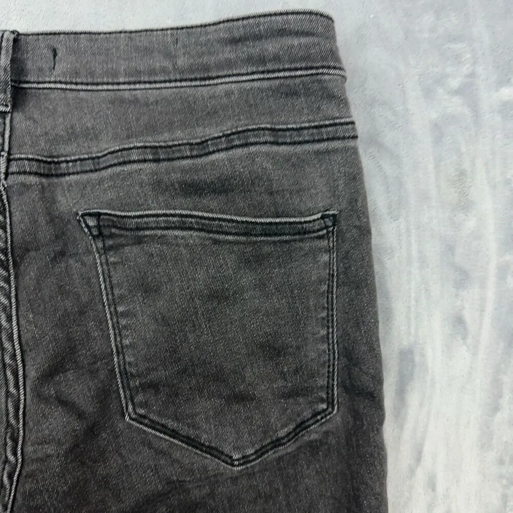 Pilcro and the Letterpress Anthropologie Mid-Rise Skinny Jean Faded Black 29X28
